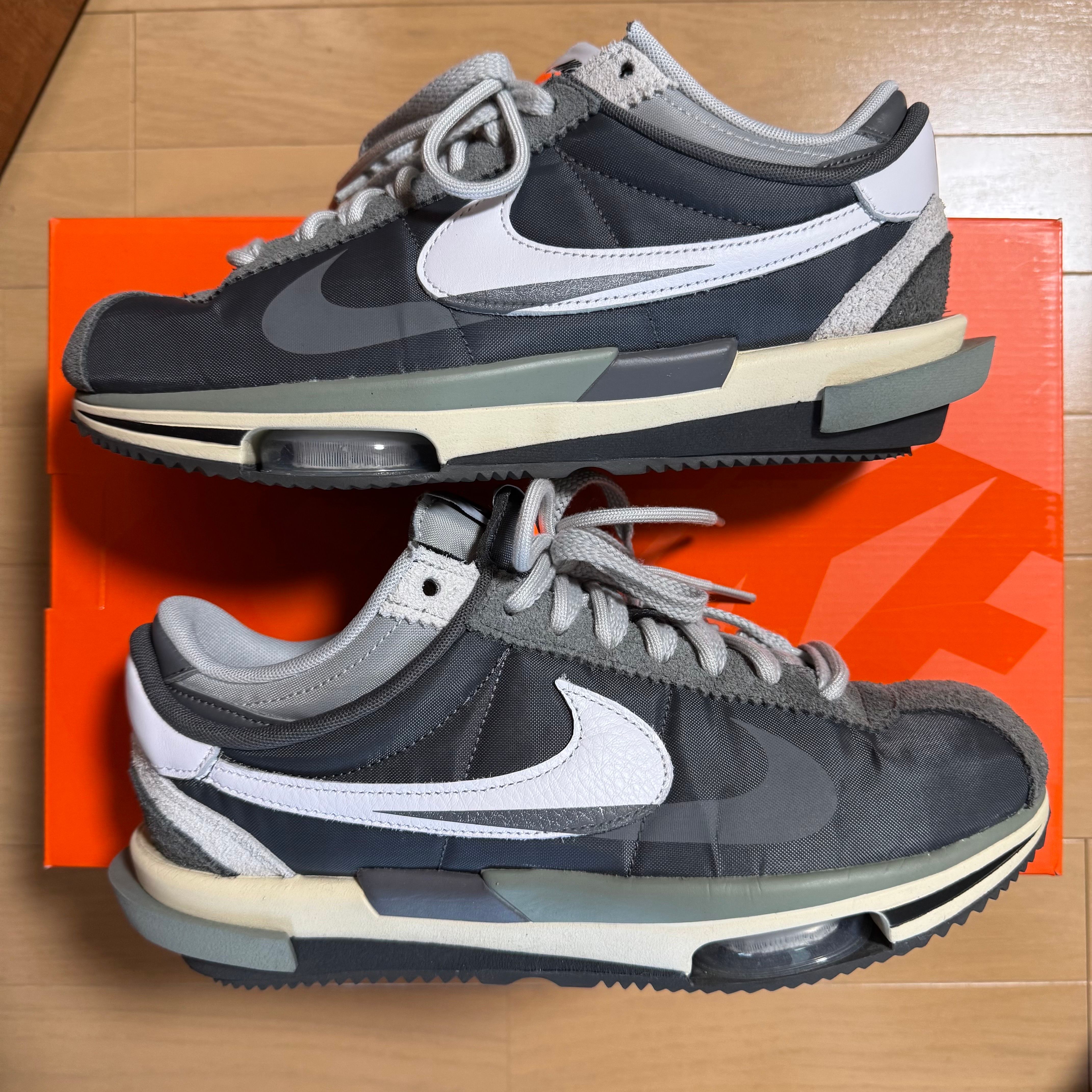 sacai × Nike Zoom Cortez "Iron Grey"