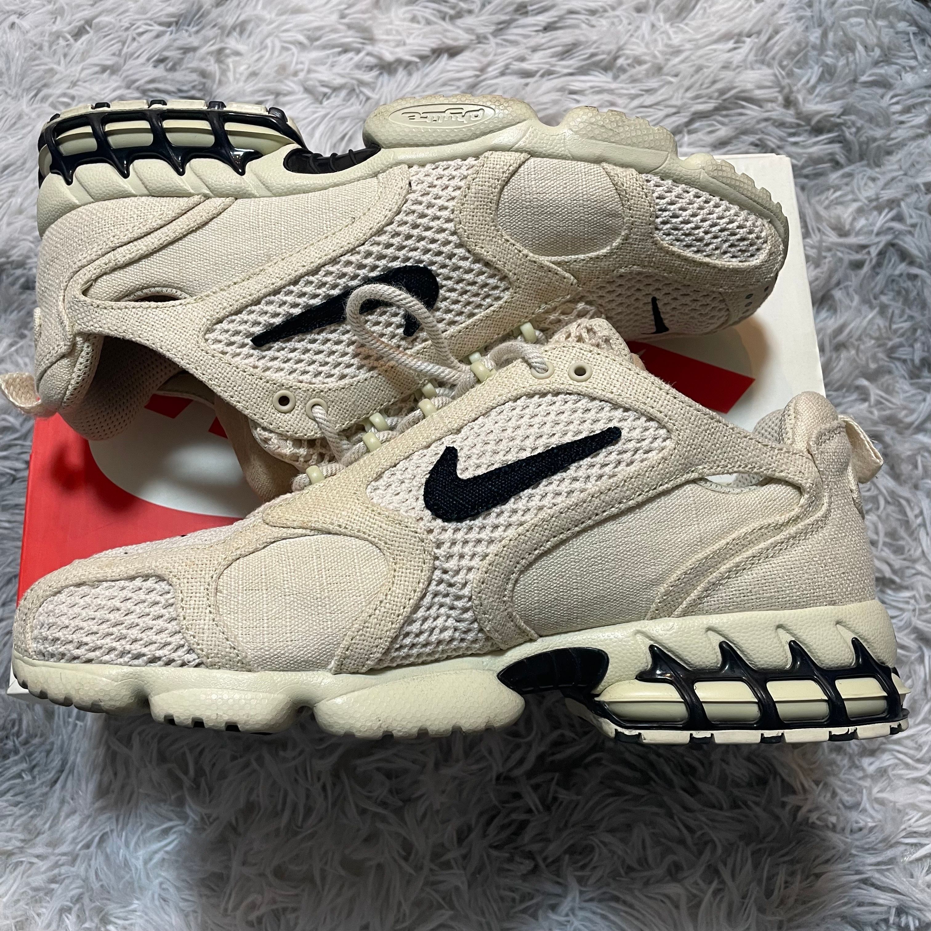 Stussy × Nike Air Zoom Spiridon CG 2 "Fossil/Black"