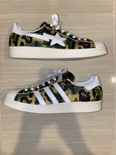 A BATHING APE®︎ × adidas Superstar 80's "Green Camo"