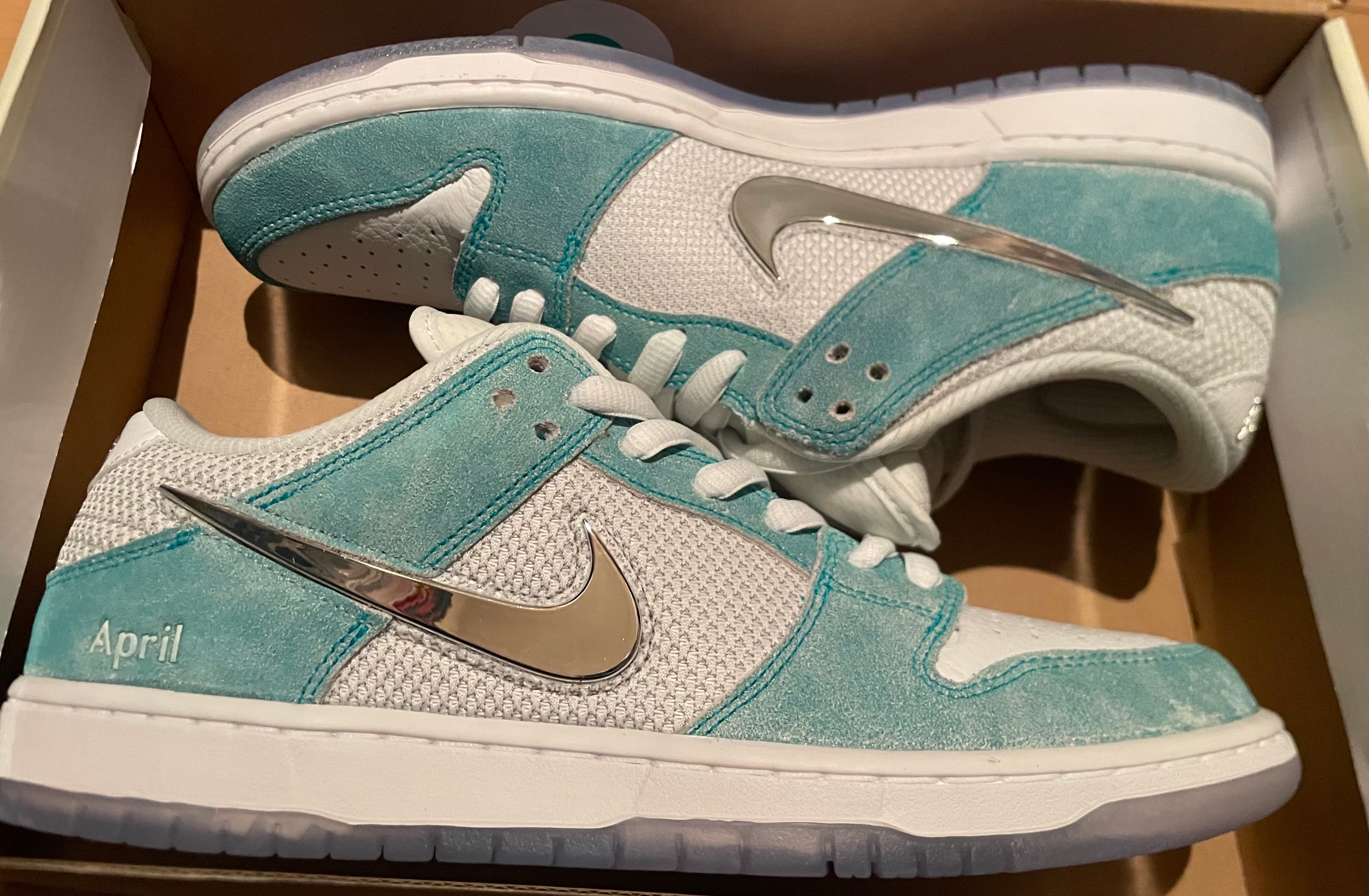 APRIL SKATEBOARDS × Nike SB Dunk Low Pro QS "White and Multi-Color"