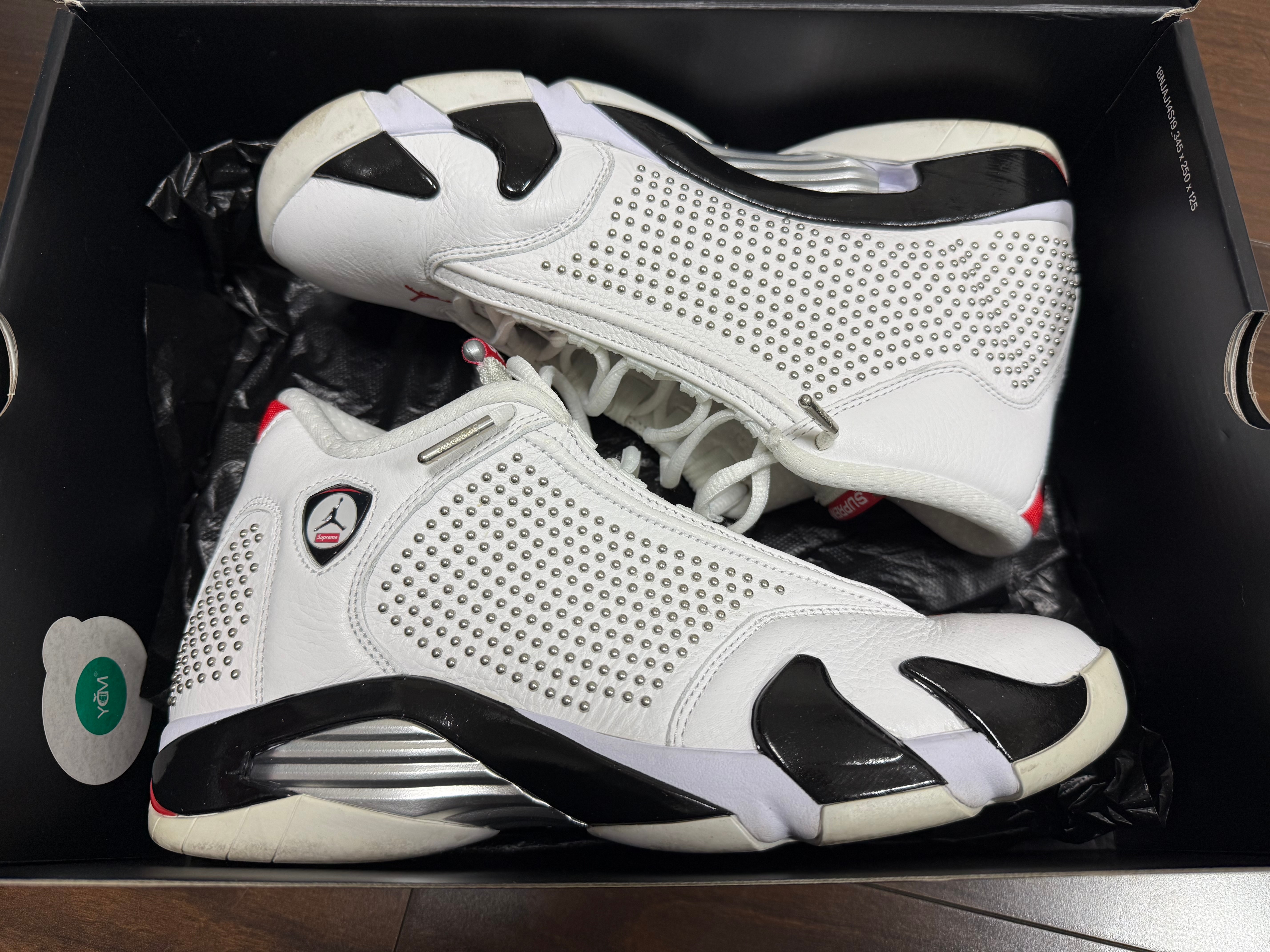 Supreme × Nike Air Jordan 14 Retro "White/University Red"