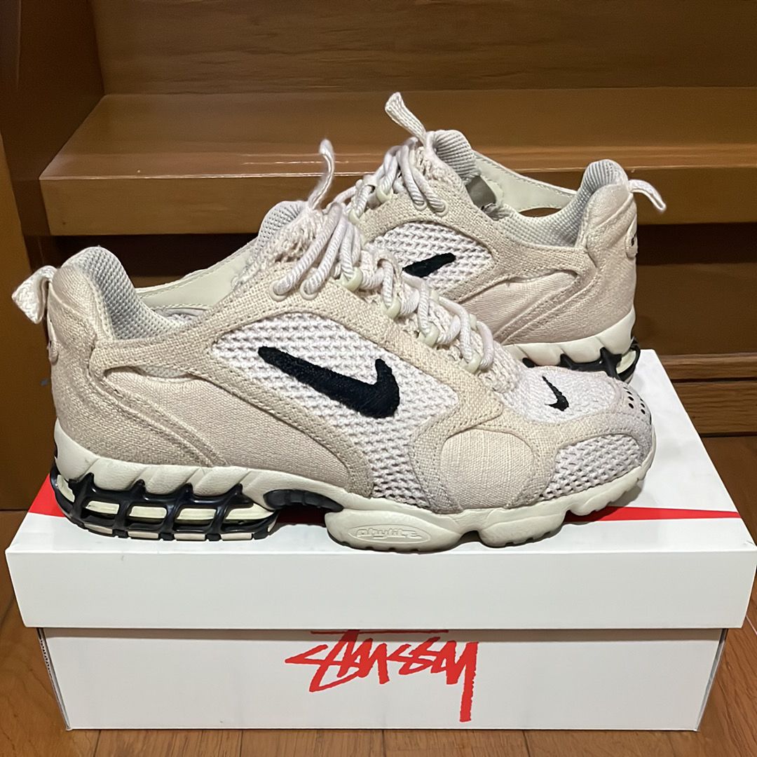 Stussy × Nike Air Zoom Spiridon CG 2 "Fossil/Black"