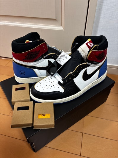 fragment design × UNION × Nike Air Jordan 1 High OG "Black/Varsity Red"