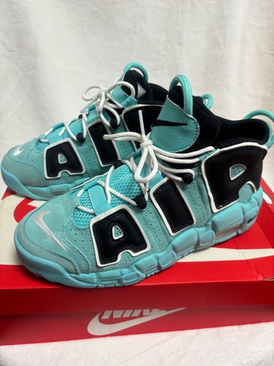 NIKE AIR MORE UPTEMPO GS "LIGHT AQUA / BLACK / WHITE"