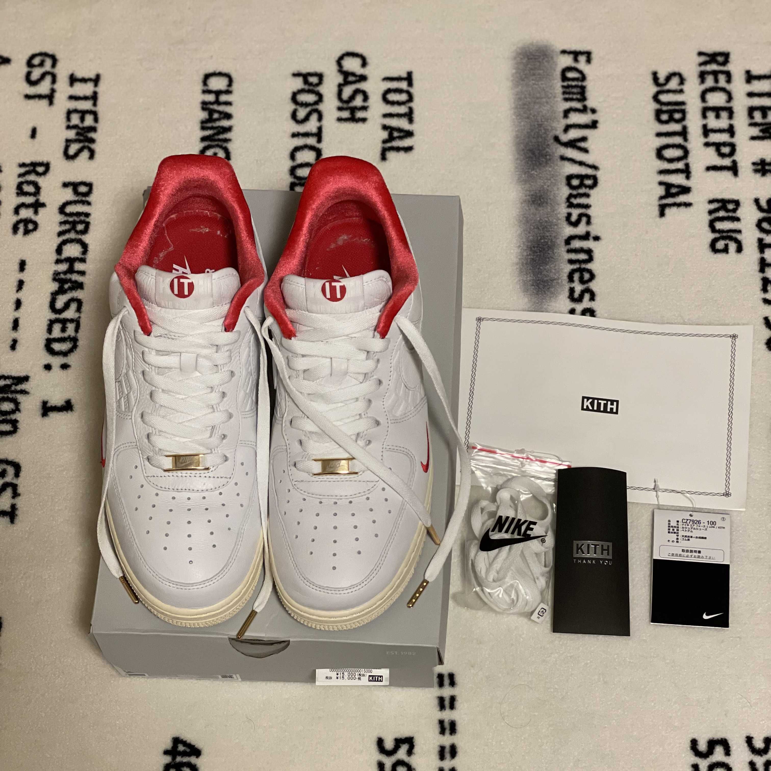 KITH × Nike Air Force 1 Low "White/Red"