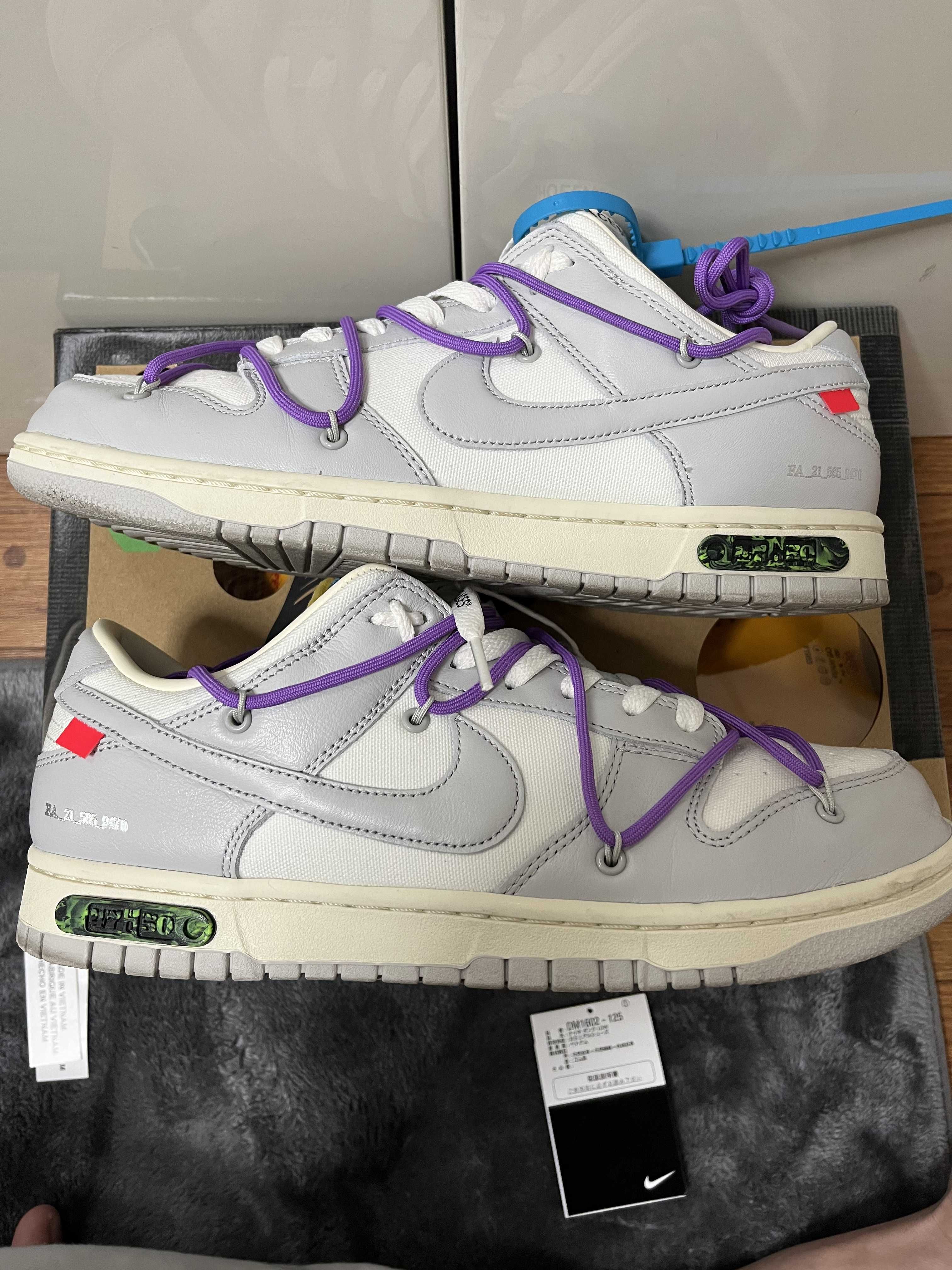 Off-White × Nike Dunk Low "Sail/Neutral Gray"