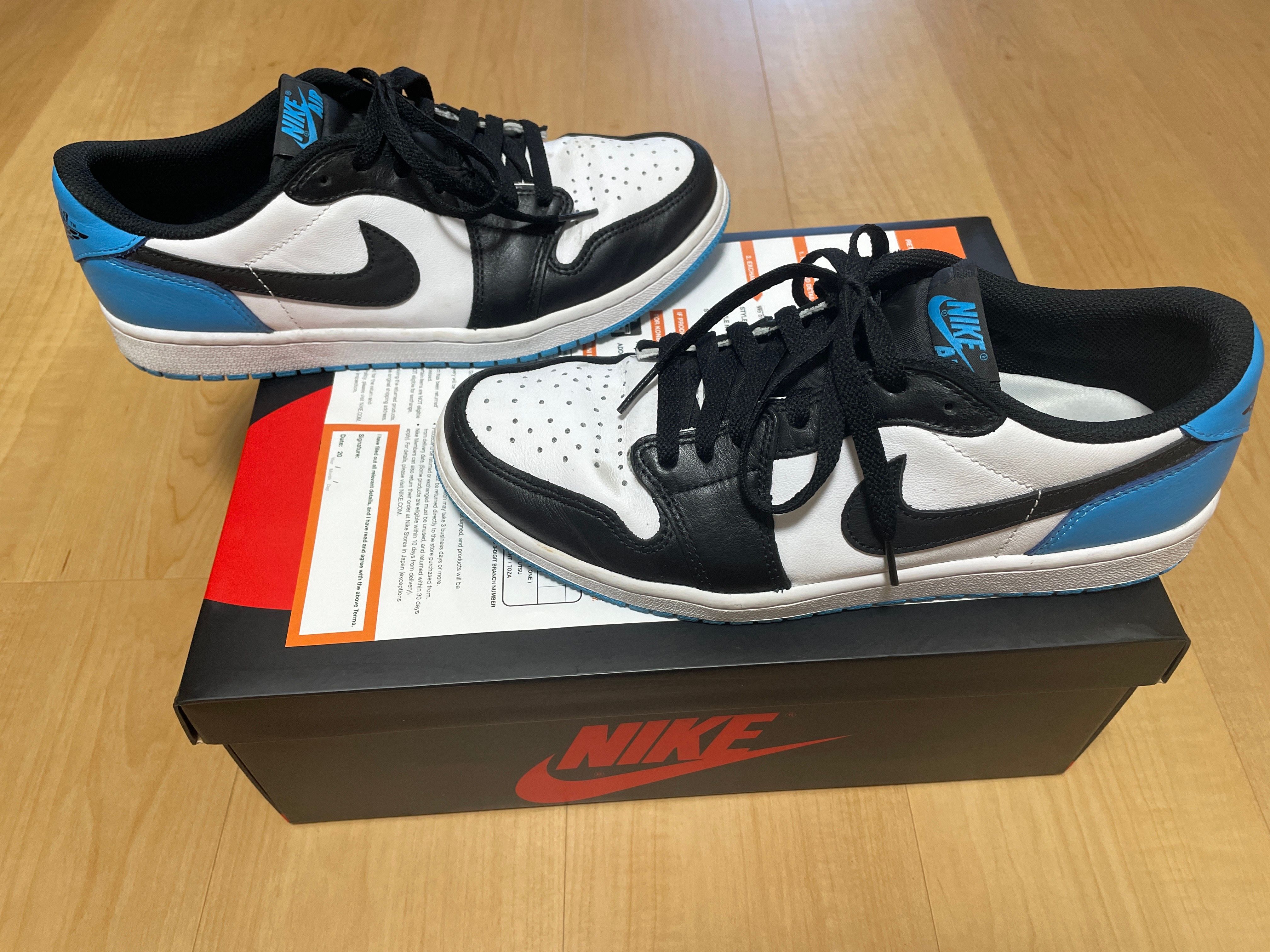 Nike Air Jordan 1 Low OG "Black and Dark Powder Blue/UNC"