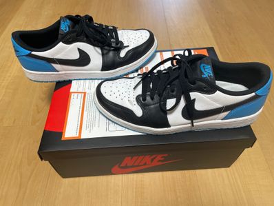Nike Air Jordan 1 Low OG "Black and Dark Powder Blue/UNC"
