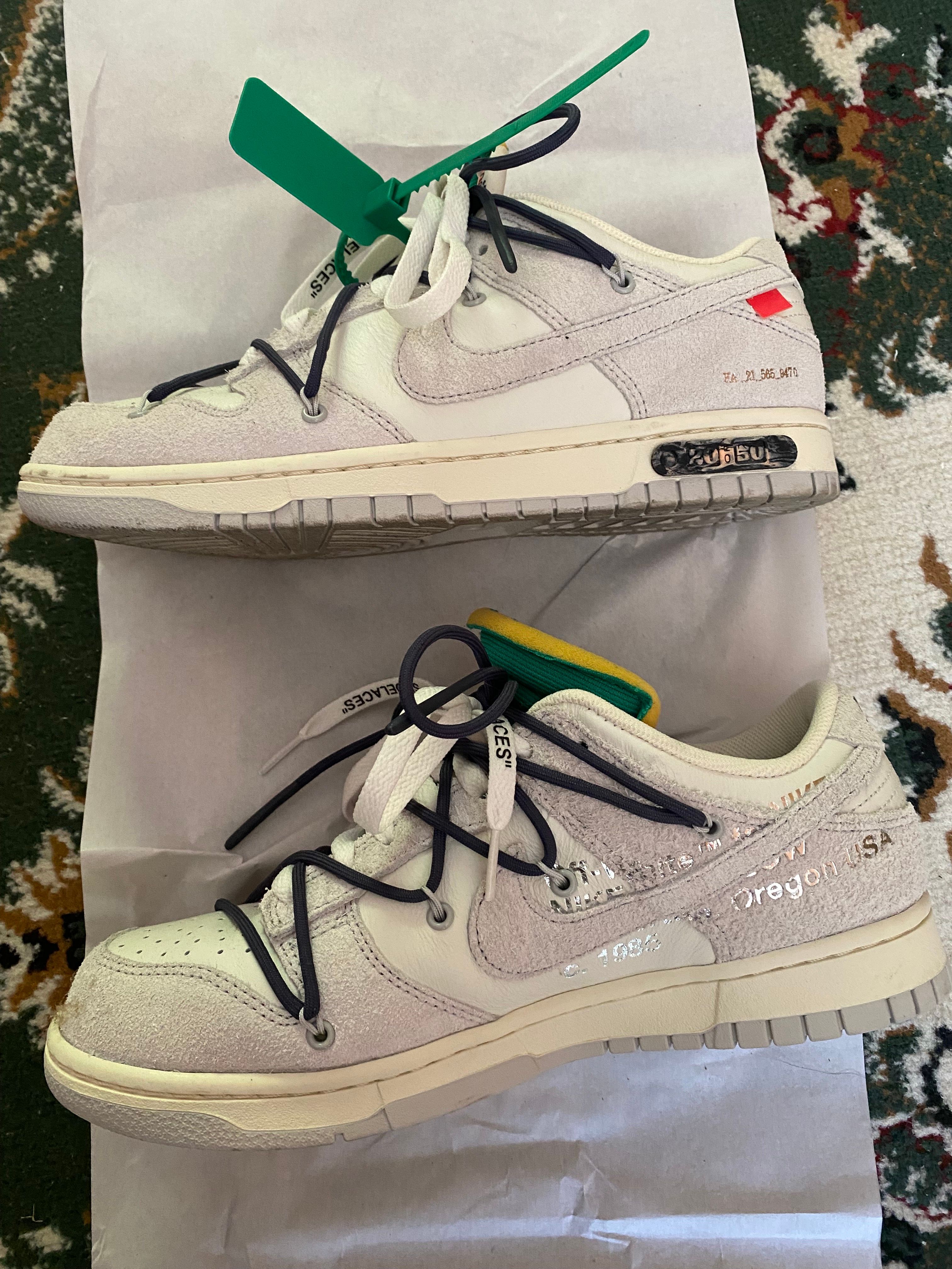 Off-White × Nike Dunk Low "Sail/Neutral Grey/Gridiron"