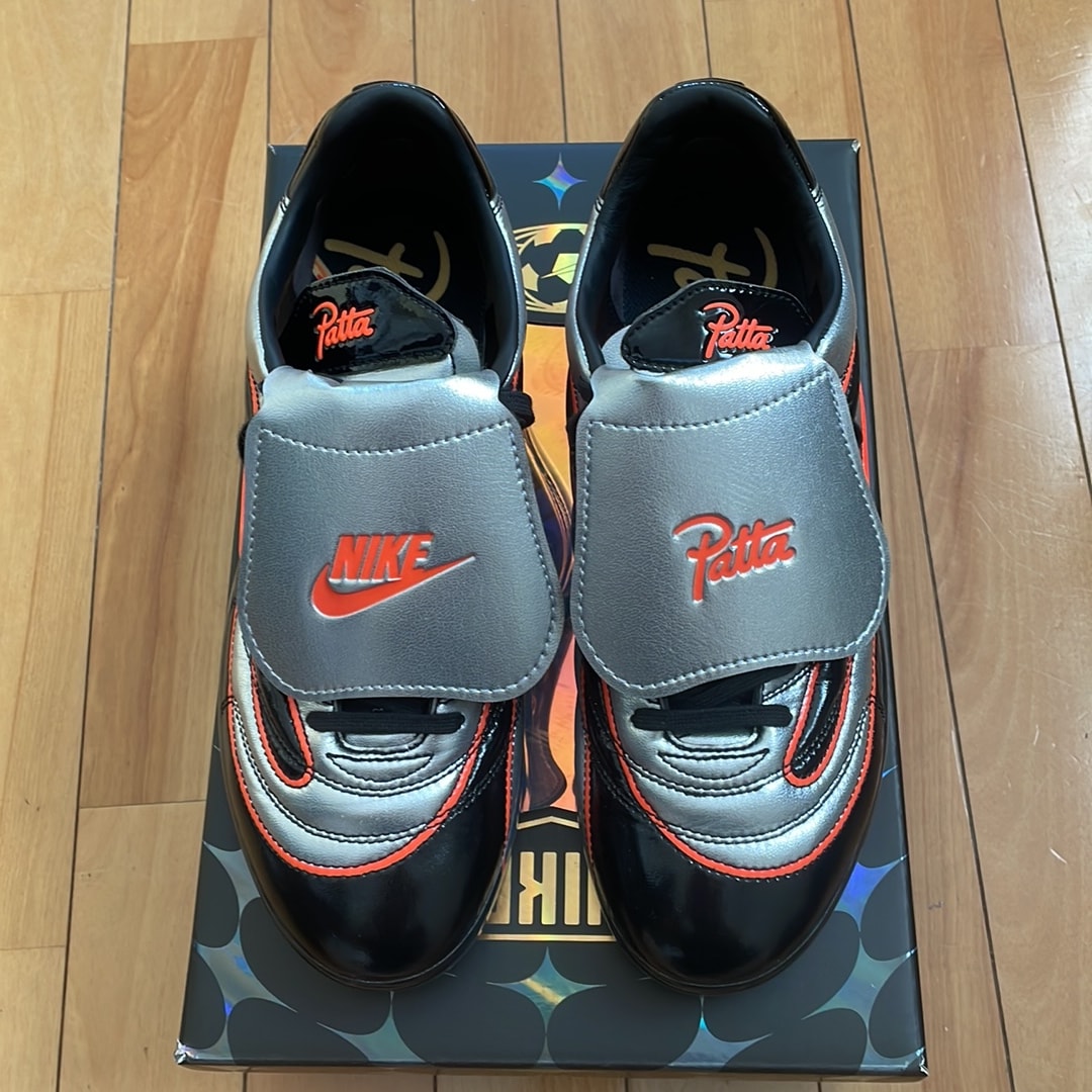 Patta × Nike Cryoshot R9 Mercurial "World Cup/Netherlands/Hyper Crimson/Black"
