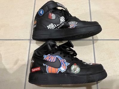 Supreme × NBA × Nike Air Force 1 Mid '07 "Black"