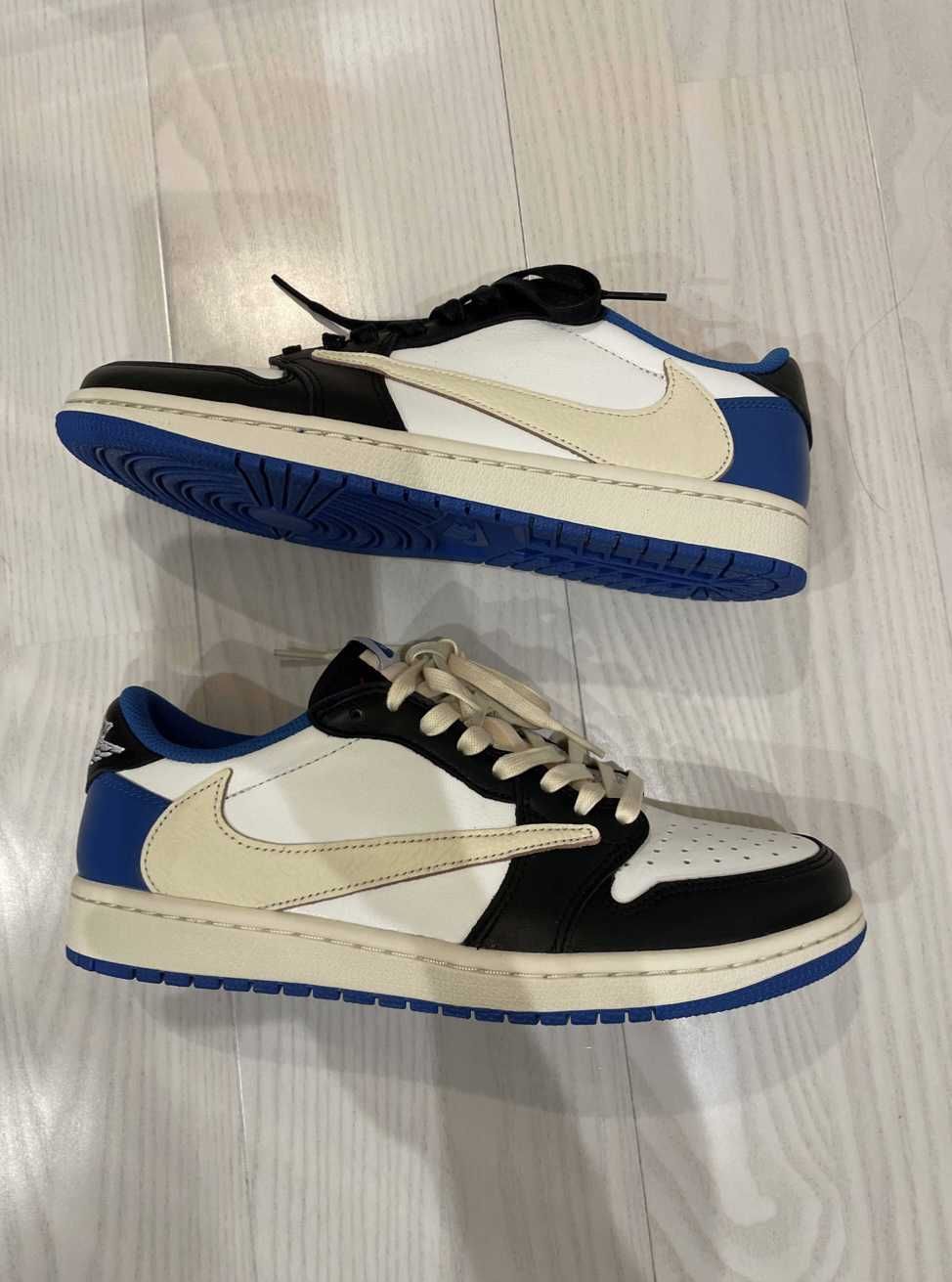 Travis Scott × fragment design × Nike Air Jordan 1 Low OG SP "Military Blue"