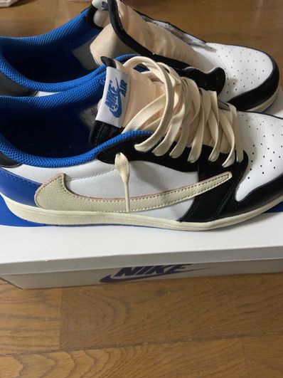 Travis Scott × fragment design × Nike Air Jordan 1 Low OG SP "Military Blue"