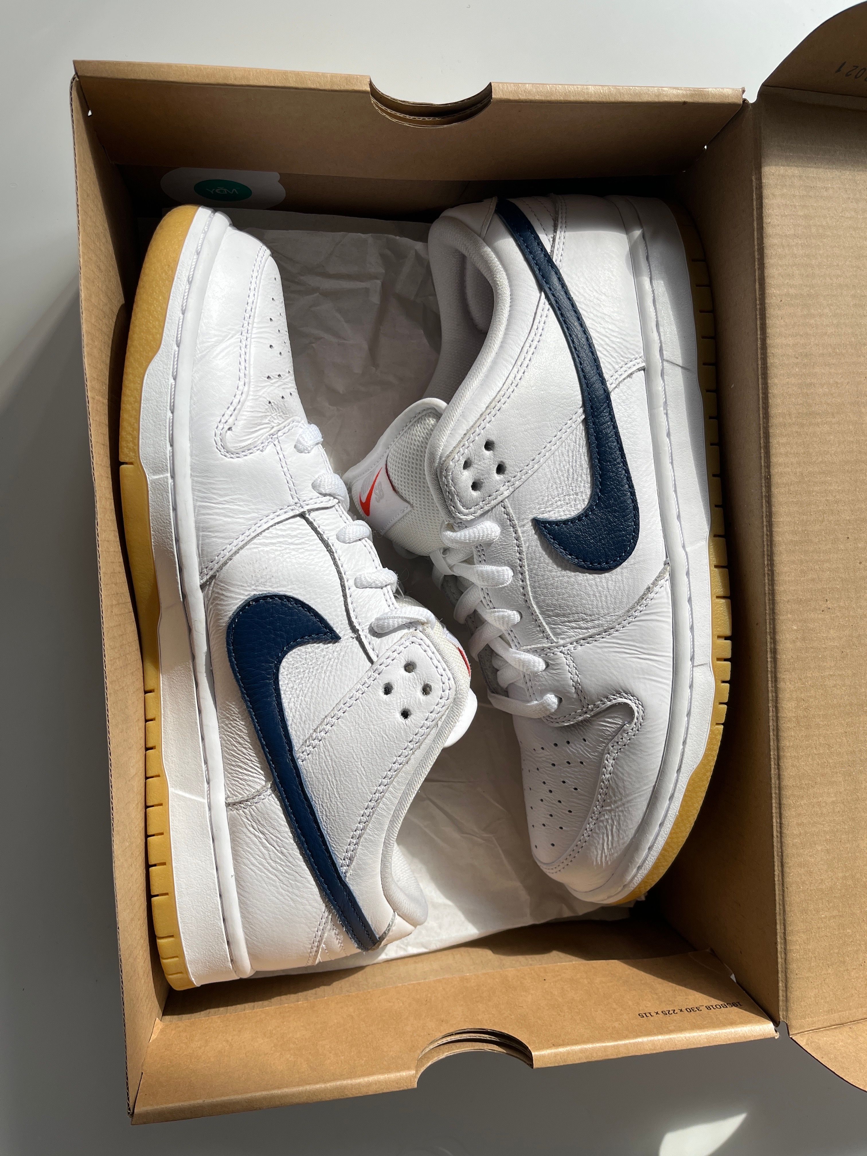 Nike SB Dunk Low "Orange Label White Navy"