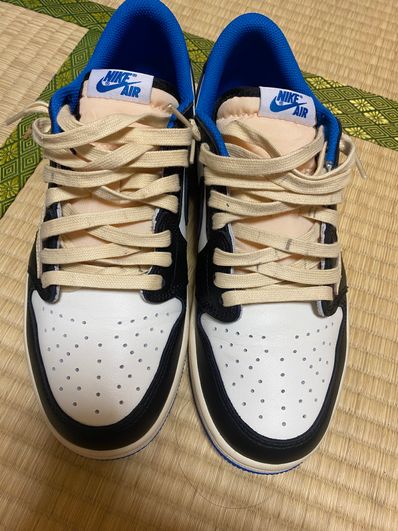 Travis Scott × fragment design × Nike Air Jordan 1 Low OG SP "Military Blue"