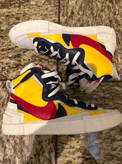 sacai × Nike Blazer Mid "Varsity Maize/Varsity Red"