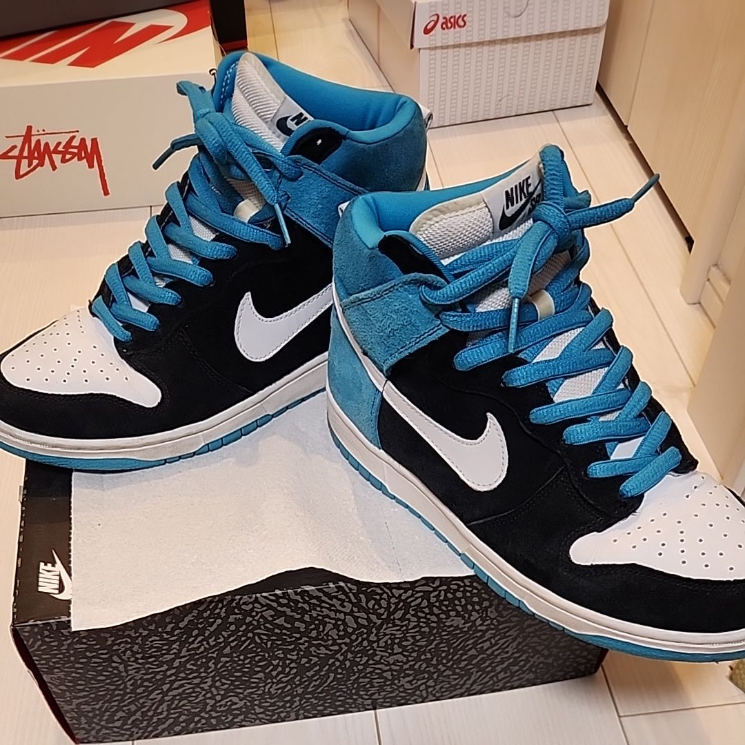 Nike SB Dunk High Send Help "Black/White-Blue Reef"