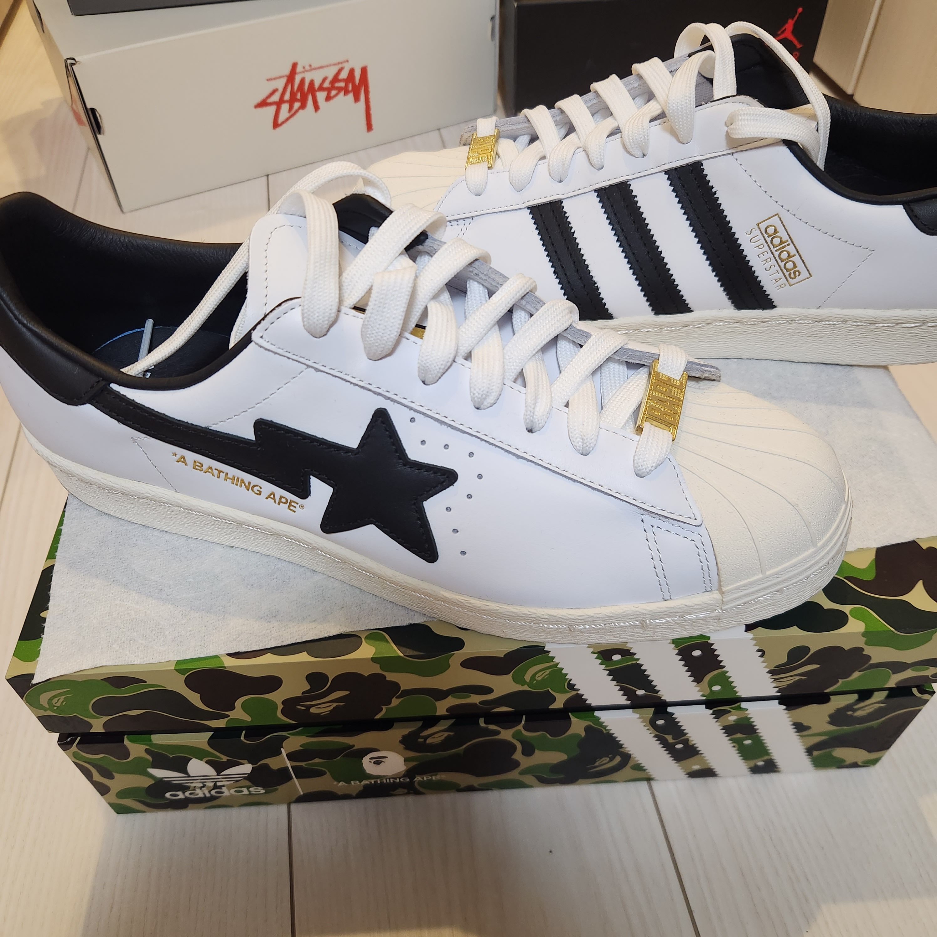 A BATHING APE × adidas Superstar 80s "White/Black"