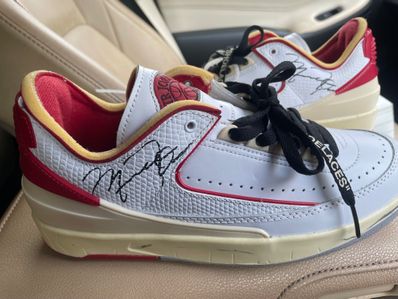 Off-White × Nike Air Jordan 2 Low "White and Varsity Red"