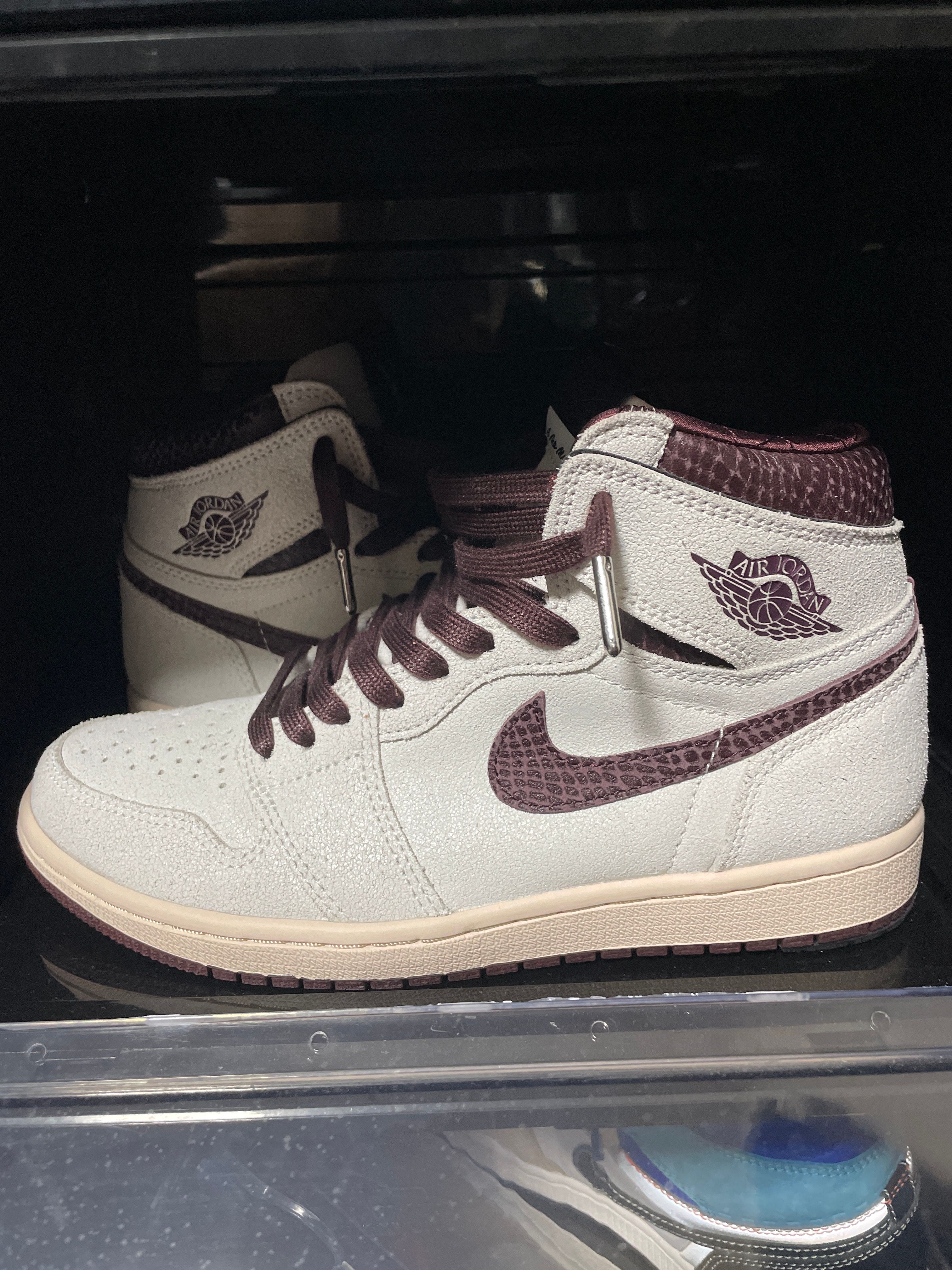 A Ma Maniere × Nike Air Jordan 1 Retro High OG "Sail and Burgundy"