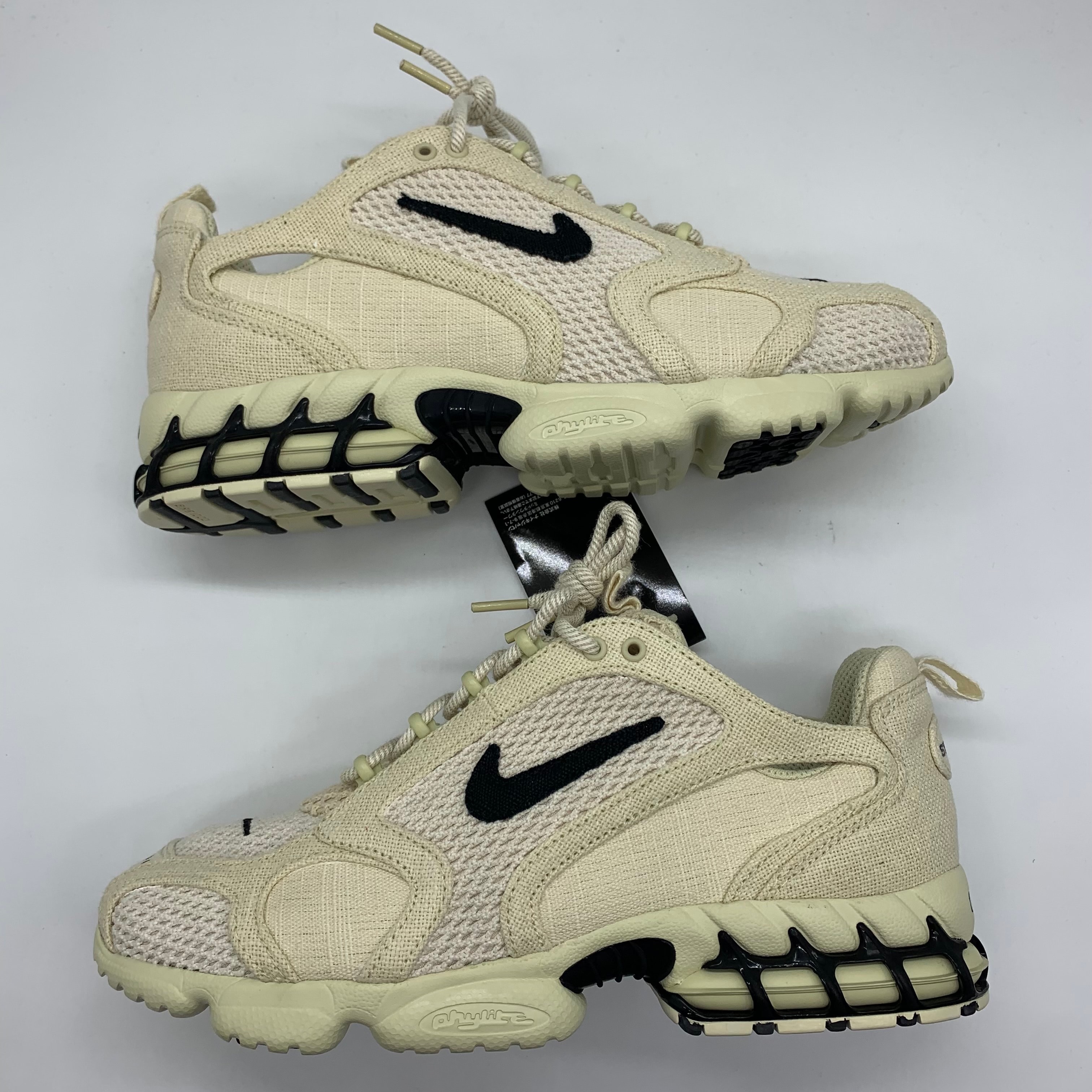Stussy × Nike Air Zoom Spiridon CG 2 "Fossil/Black"