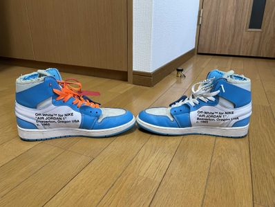 Off-White × Nike Air Jordan 1 High UNC "White/Dark Powder Blue"