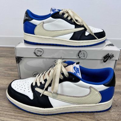 Travis Scott × fragment design × Nike Air Jordan 1 Low OG SP "Military Blue"