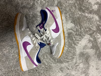 Rayssa Leal × Nike SB Dunk Low PRM "Pure Platinum and Vivid Purple"
