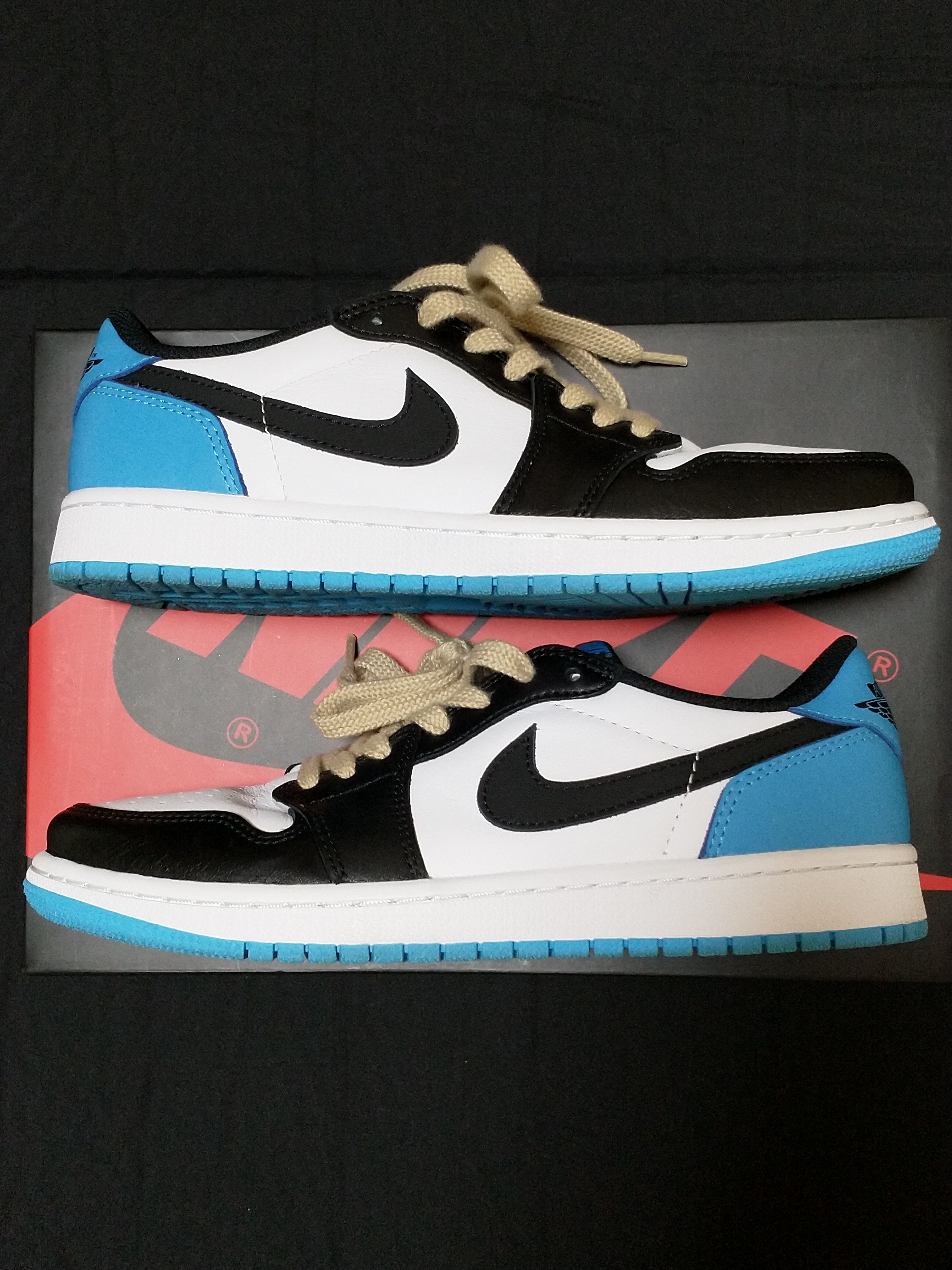 Nike Air Jordan 1 Low OG "Black and Dark Powder Blue/UNC"