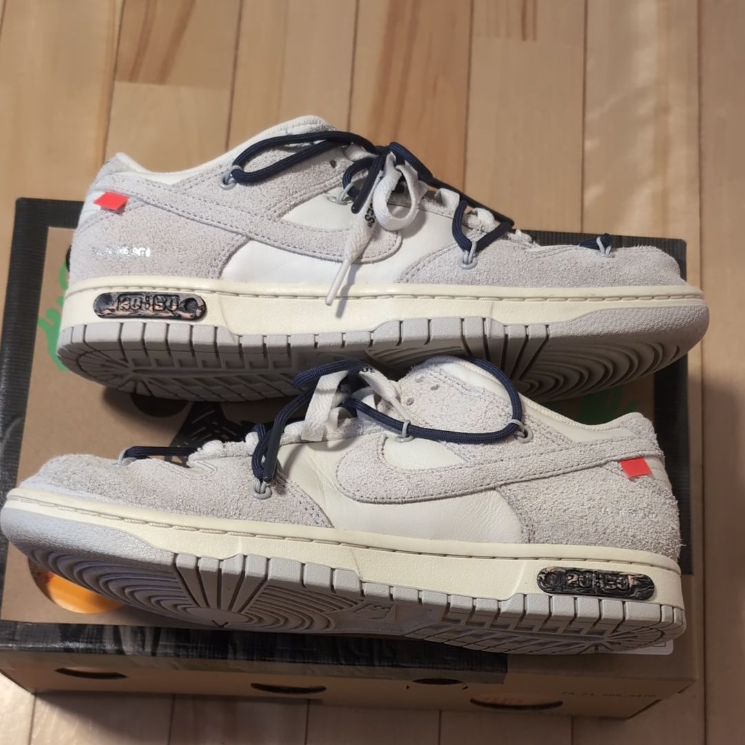 Off-White × Nike Dunk Low "Sail/Neutral Grey/Gridiron"