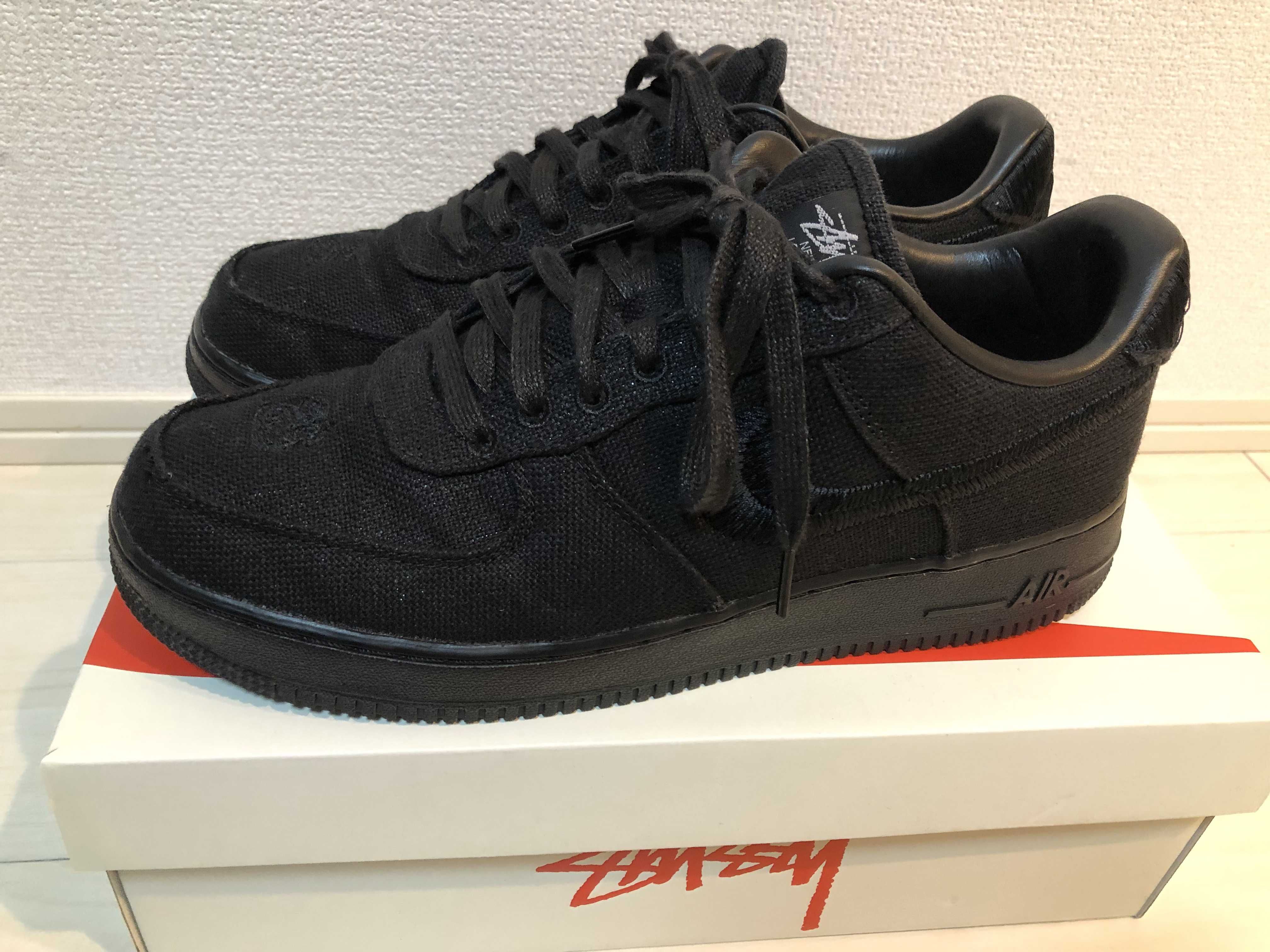 Stussy × Nike Air Force 1 Low "Triple Black"