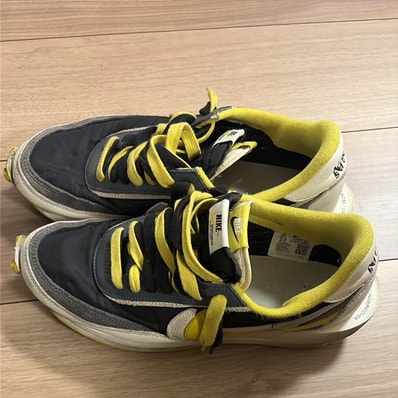 UNDERCOVER × sacai × Nike LD Waffle "Black/Sail-Dark Grey-Bright Citron"