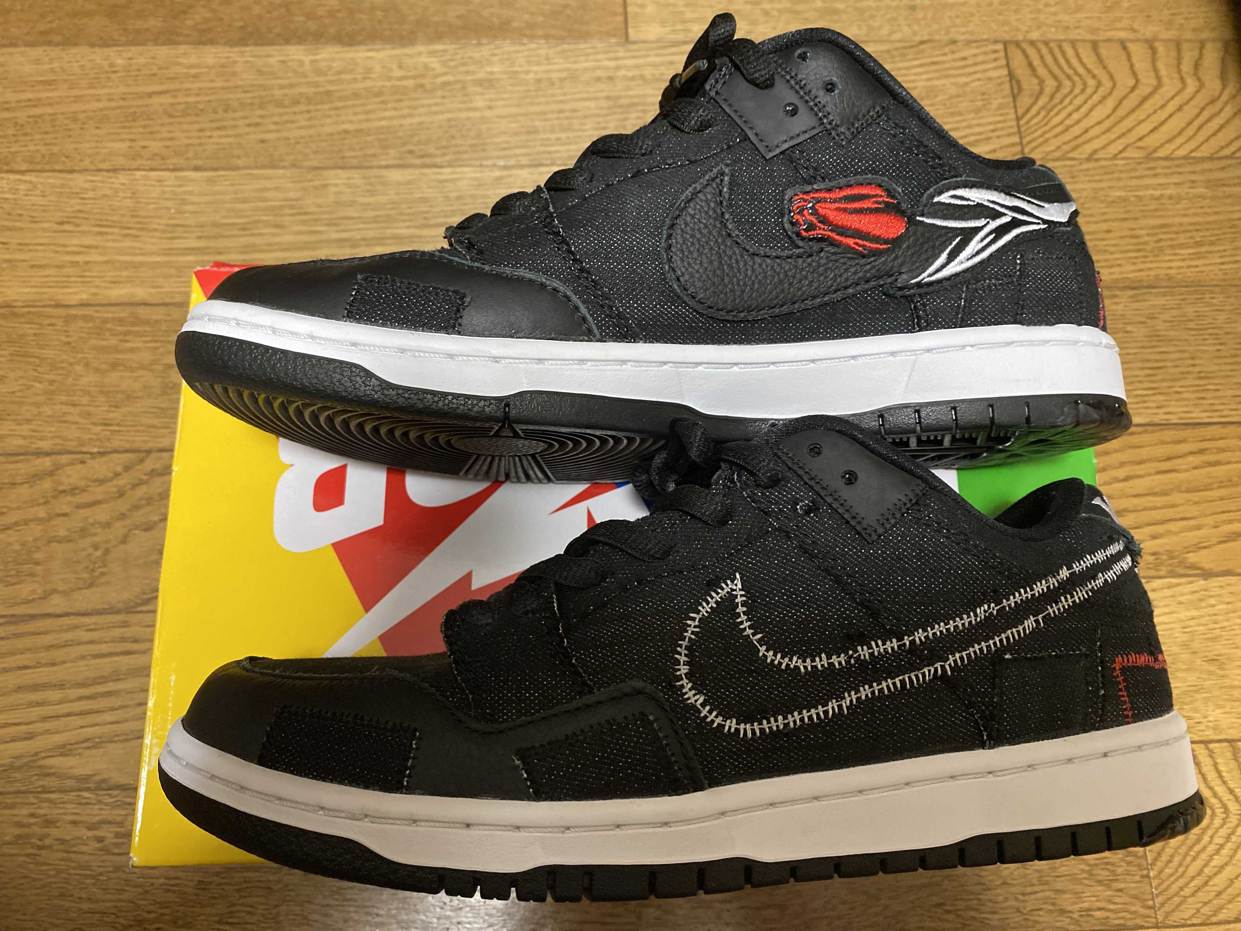 Wasted Youth × Nike SB Dunk Low "Black Denim" / VERDY
