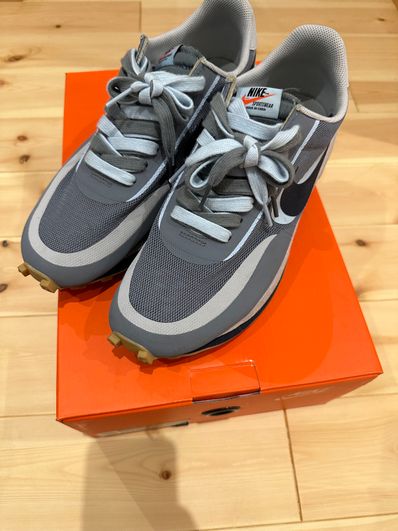 CLOT × Sacai × Nike LD Waffle "Grey Obsidian/Cool Grey"