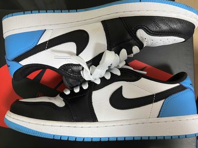 Nike Air Jordan 1 Low OG "Black and Dark Powder Blue/UNC"