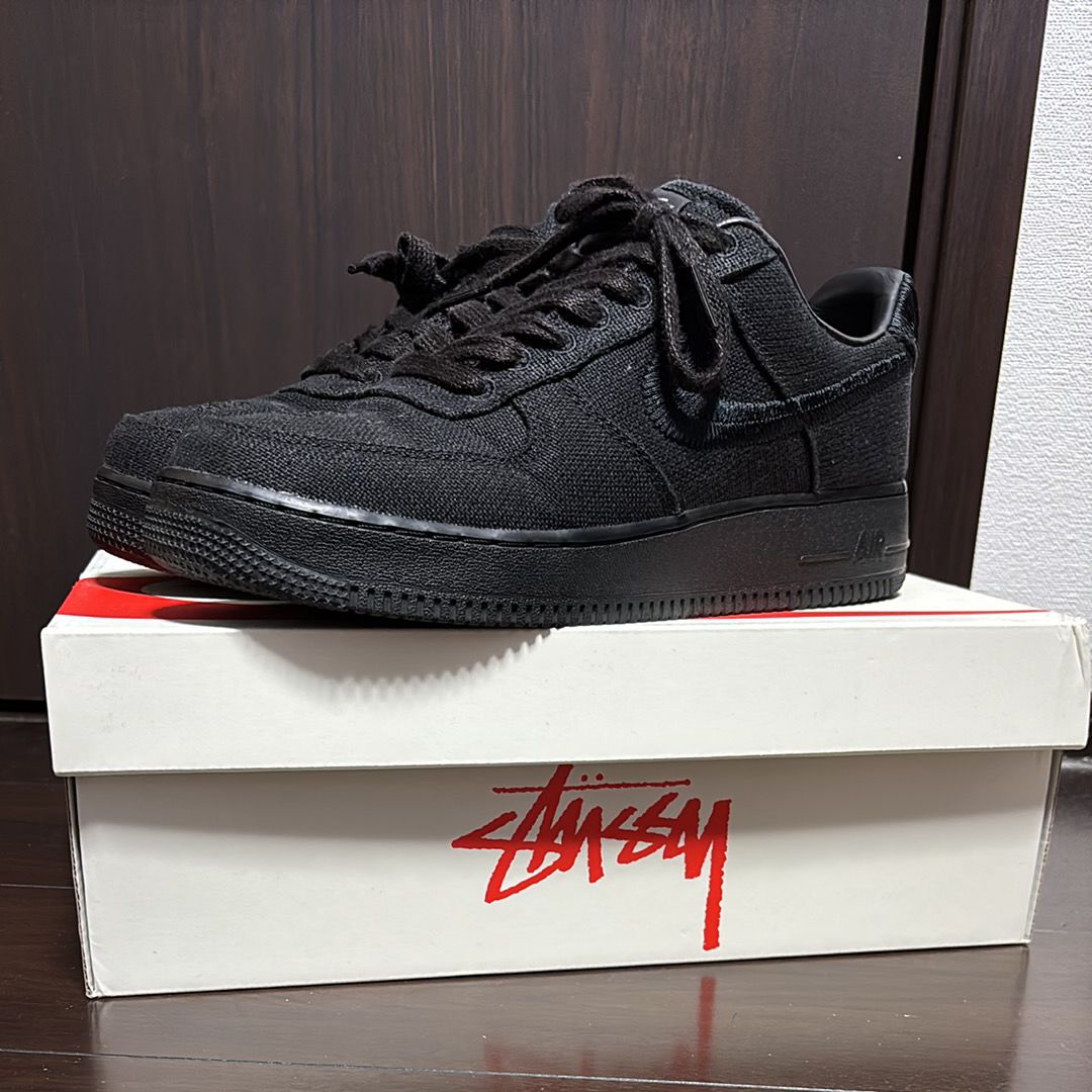 Stussy × Nike Air Force 1 Low "Triple Black"