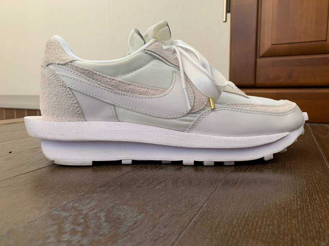 sacai × Nike LDV Waffle "Triple White"