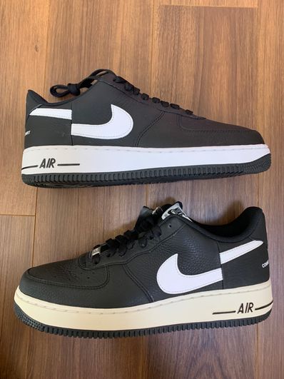 Supreme × COMME des GARCONS SHIRT × Nike Air Force 1 Low "Black/White" (2018)