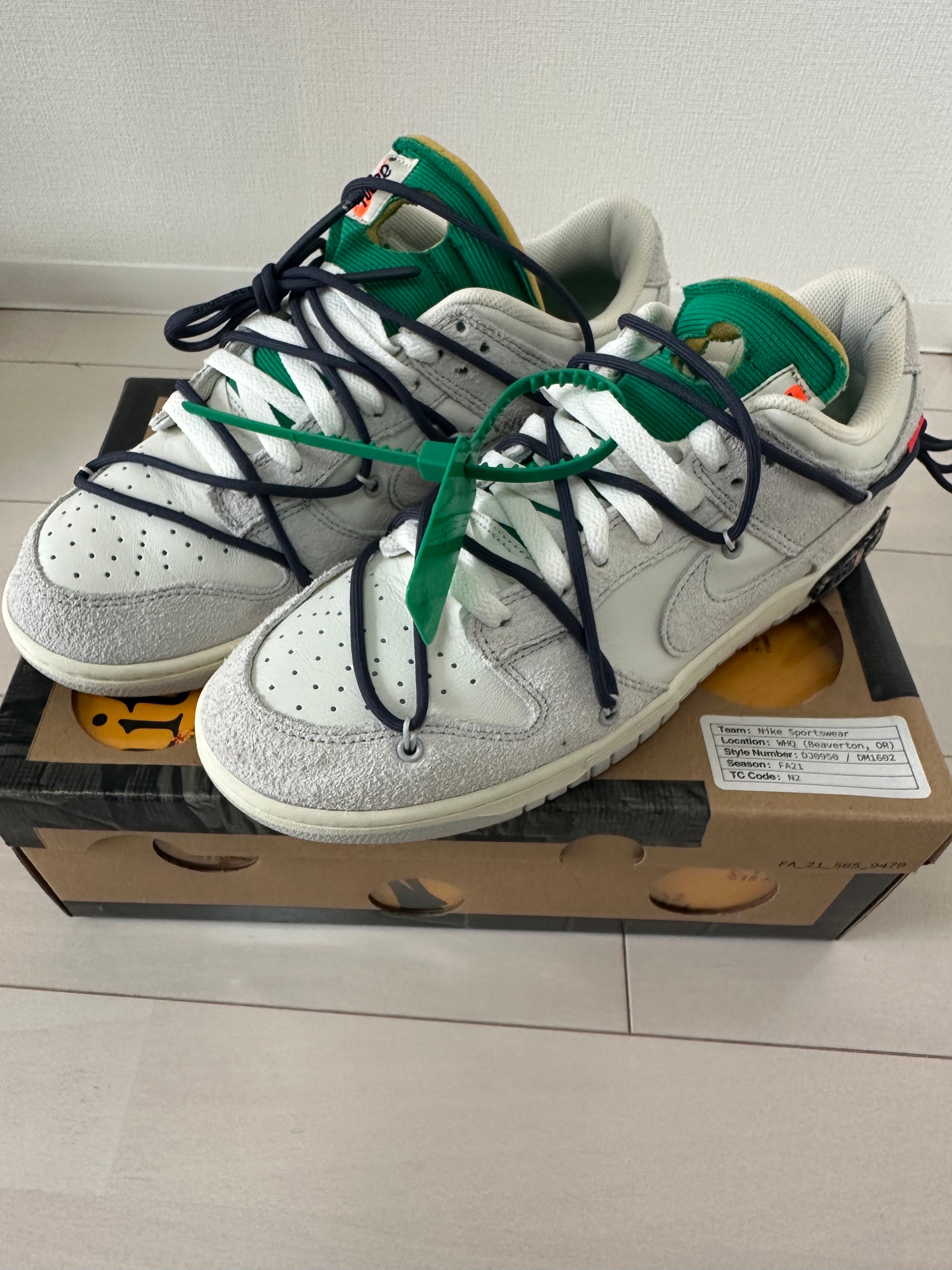 Off-White × Nike Dunk Low "Sail/Neutral Grey/Gridiron"