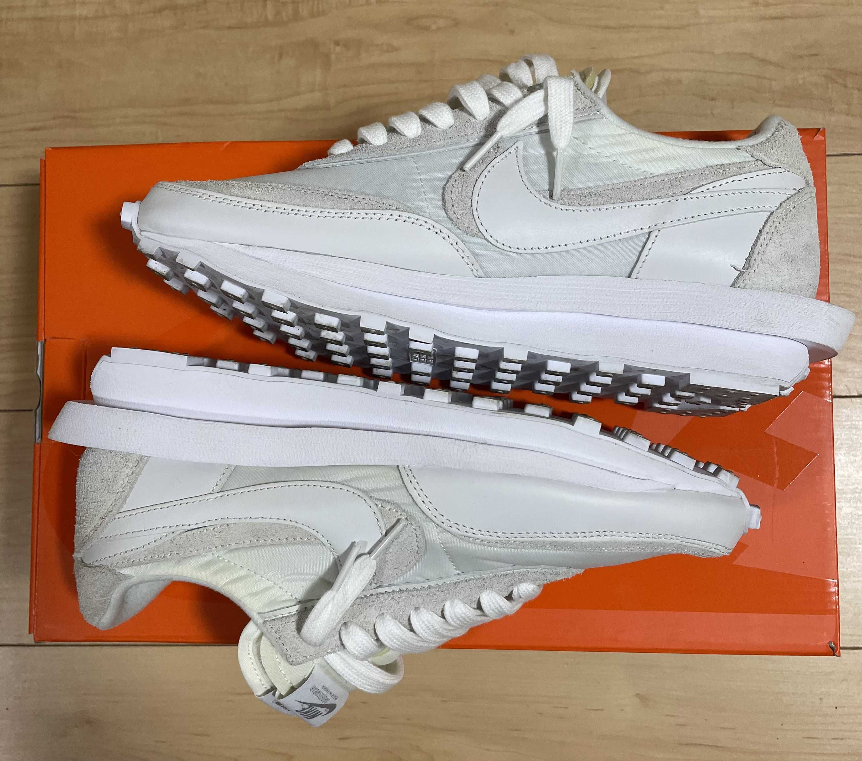 sacai × Nike LDV Waffle "Triple White"