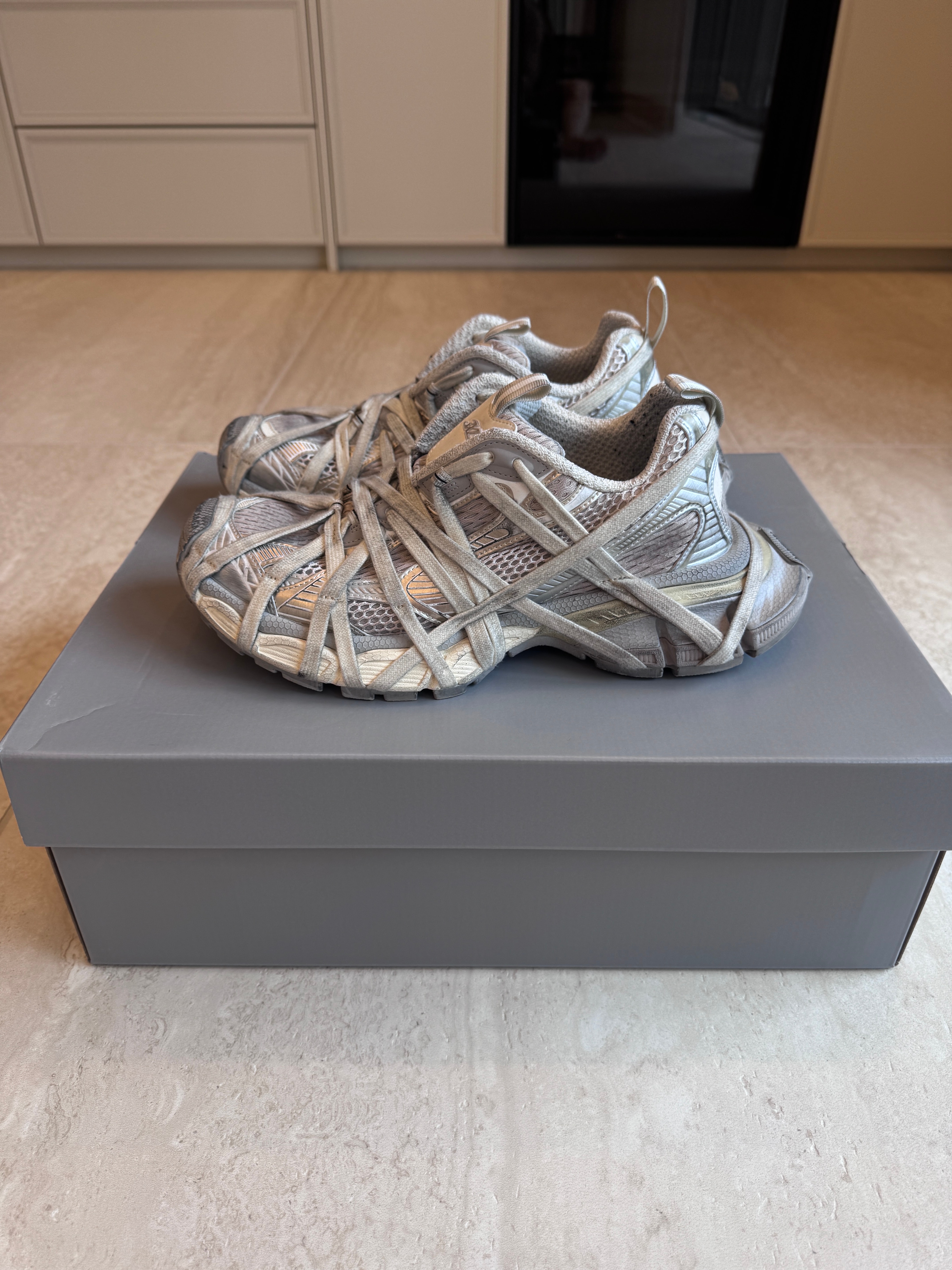 BALENCIAGA 3XL Extreme Lace Sneaker "Light Beige"