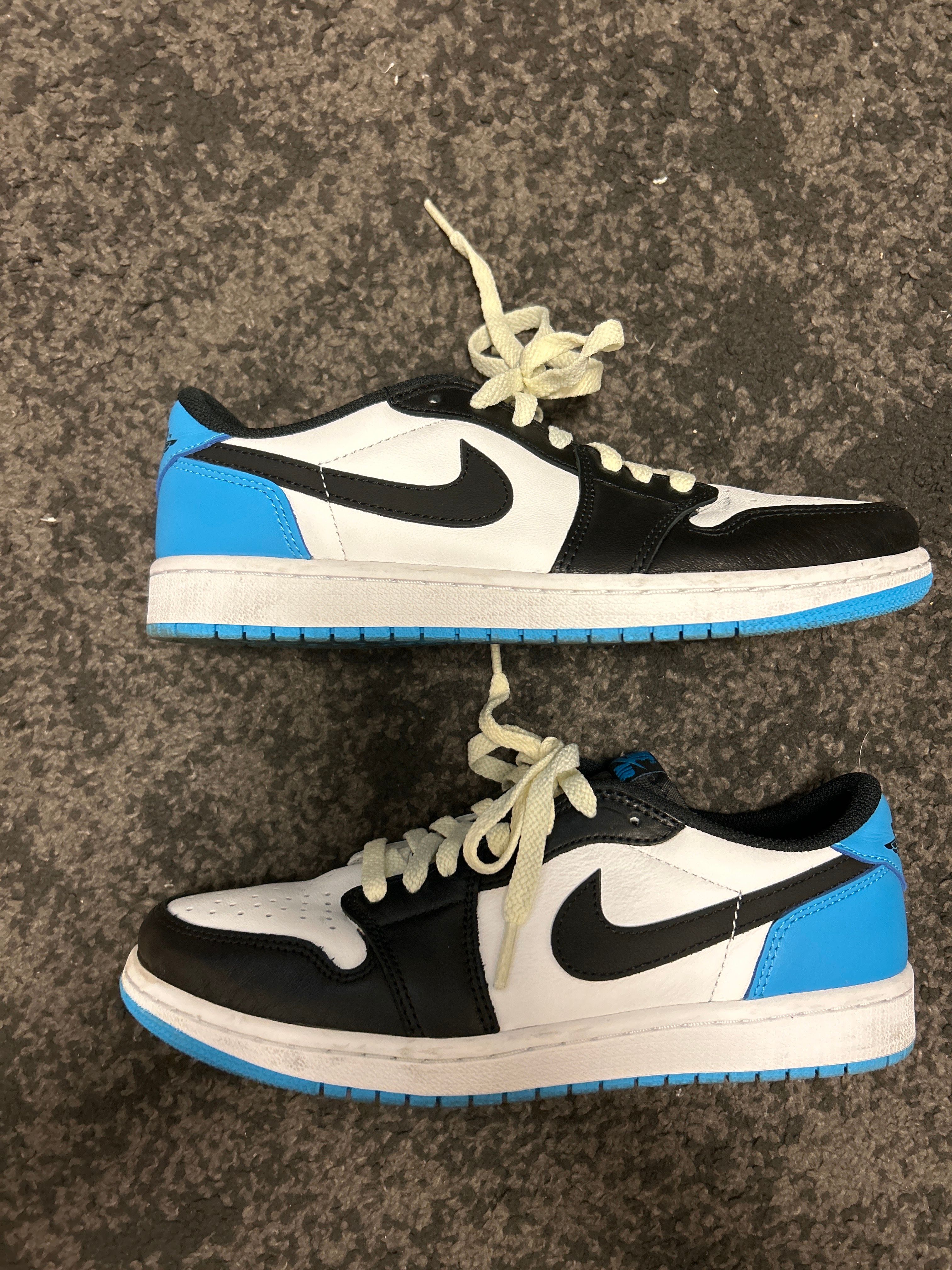 Nike Air Jordan 1 Low OG "Black and Dark Powder Blue/UNC"