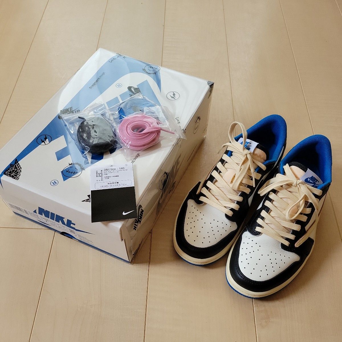 Travis Scott × fragment design × Nike Air Jordan 1 Low OG SP "Military Blue"