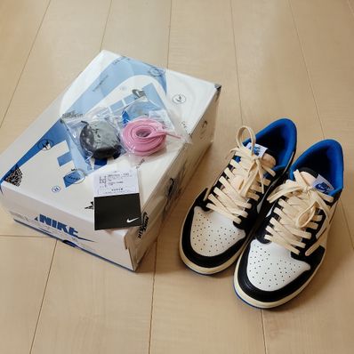 Travis Scott × fragment design × Nike Air Jordan 1 Low OG SP "Military Blue"