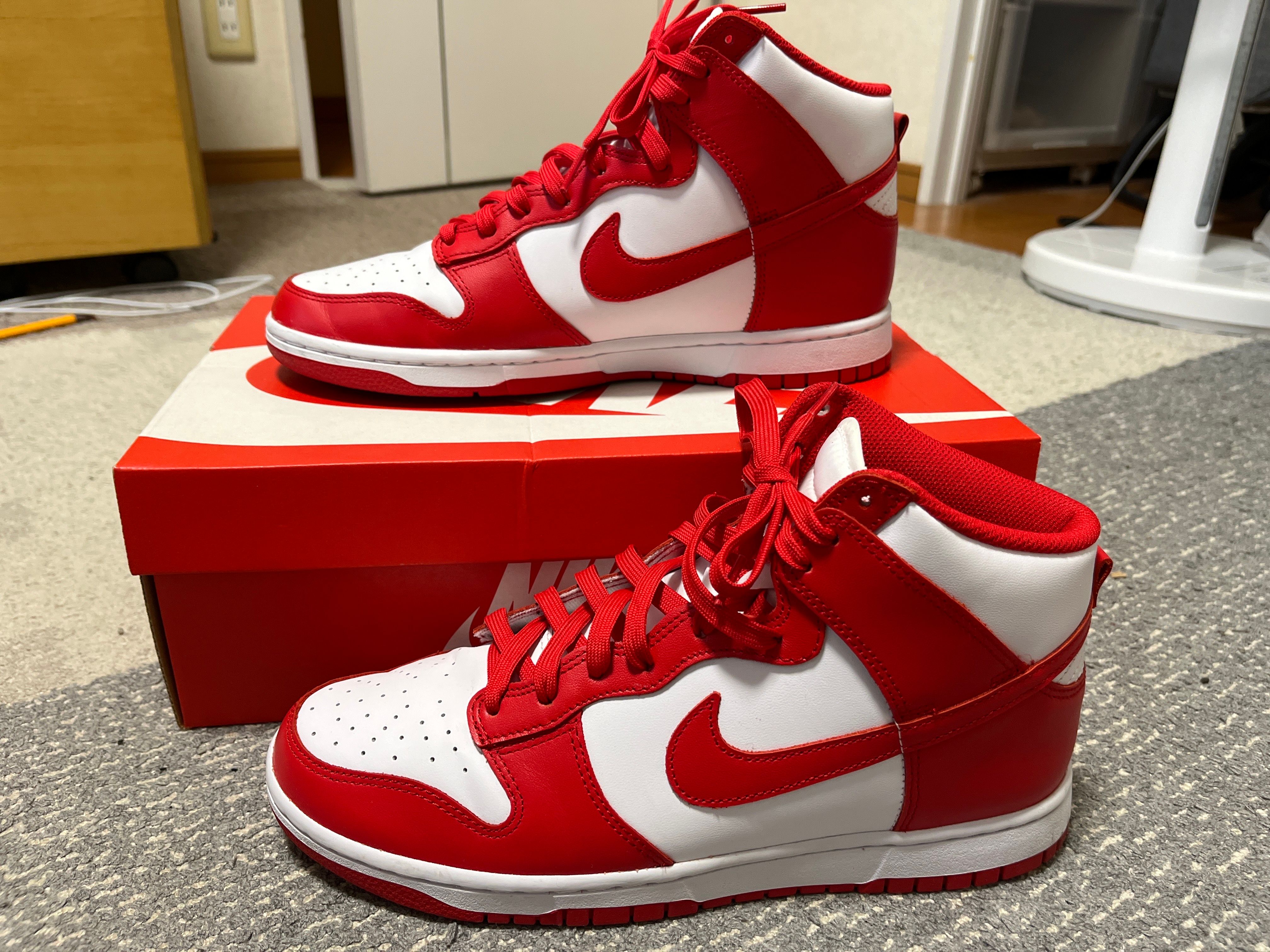 Nike Dunk High "Championship White and Red"