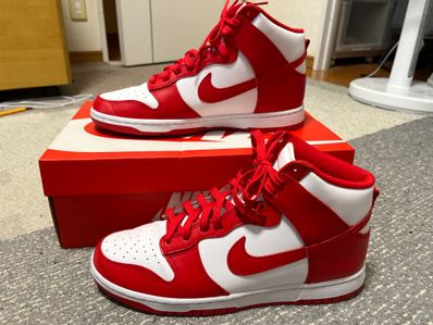 Nike Dunk High "Championship White and Red"
