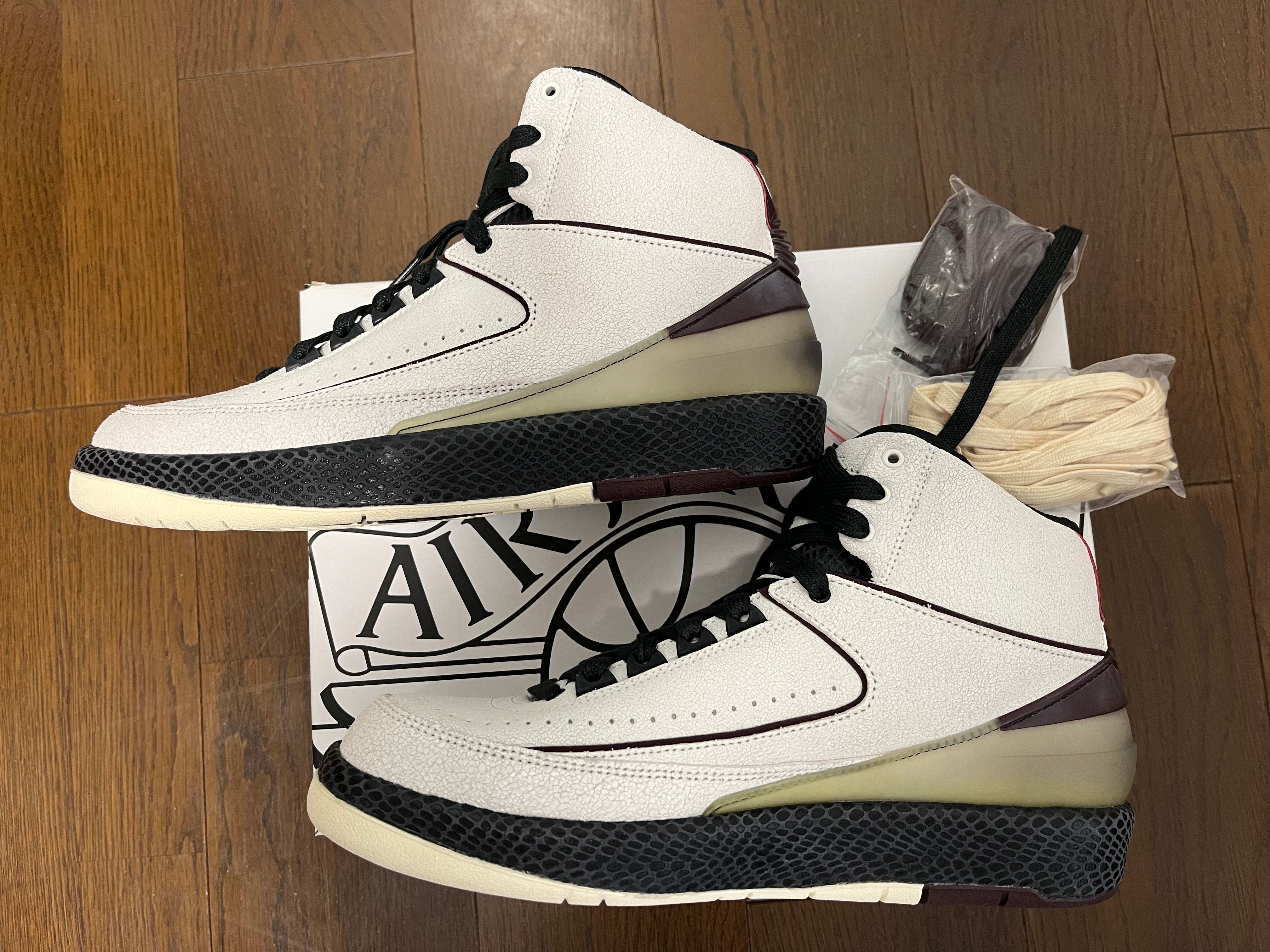 アママニエール × ナイキ エアジョーダン2 "エアネス/セイル アンド バーガンディ"
