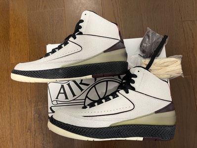 A Ma Maniere × Nike Air Jordan 2 "Airness/Sail and Burgundy"