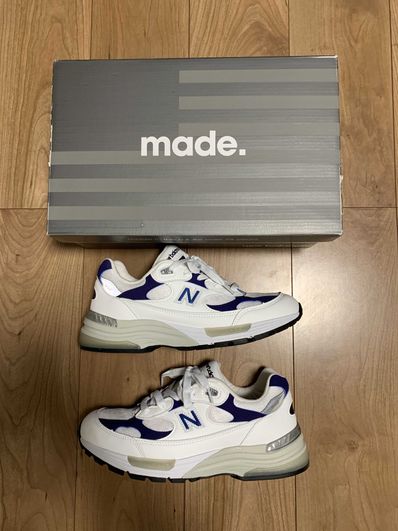 New Balance 992 Made in USA "White Navy"