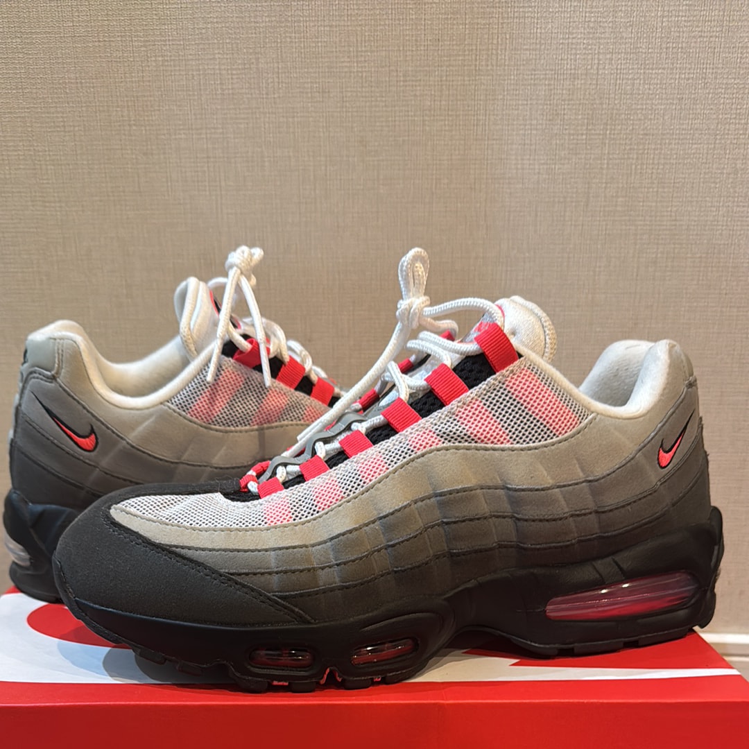 Nike Air Max 95 OG Big Bubble "Medium Ash/Solar Red"